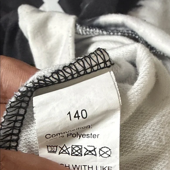 Kids Black and White Graphic Hoodie - Picture 4 of 5